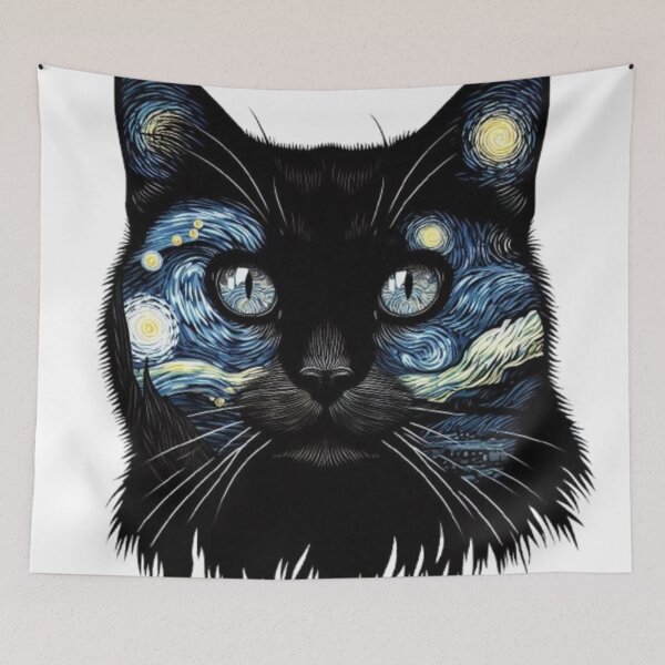 Item preview, STARRY NIGHT CAT designed and sold by AvalonTshirts.