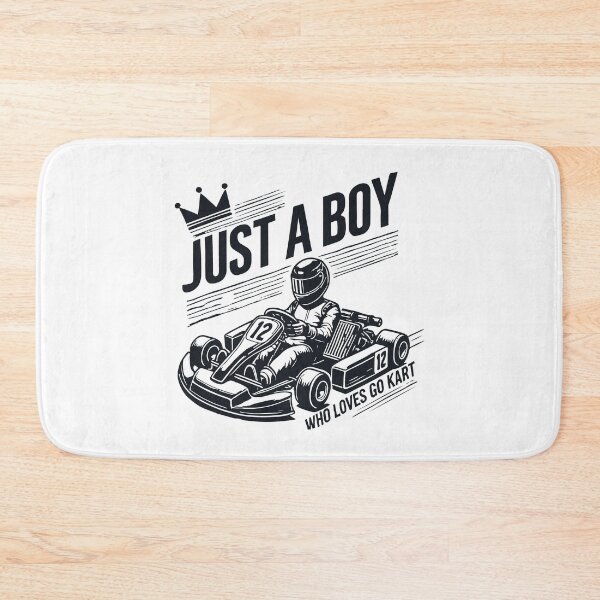 Item preview, A Boy Who Loves Go-kart Retro Adventure Design designed and sold by LuminOrb.