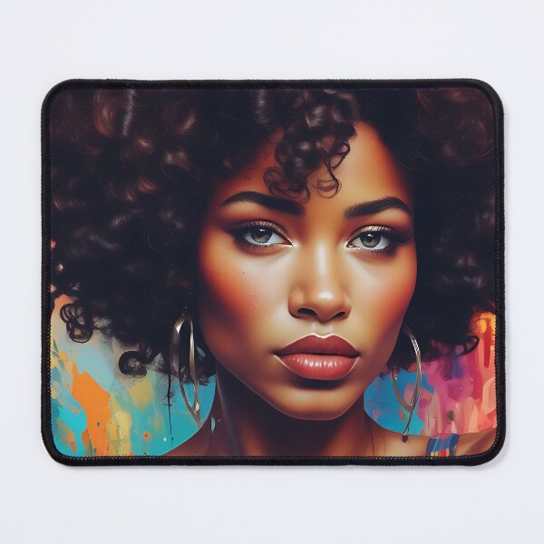 Item preview, Vivid Afrocentric Pop Art Portrait – Bold and Beautiful designed and sold by msrmiami1.