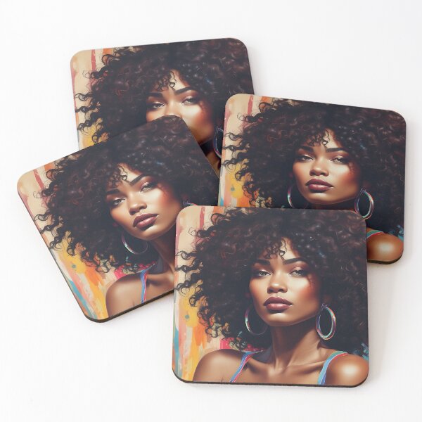 Item preview, Elegant Afro Beauty Art – Vibrant Home Decor Masterpiece – Contemporary Afro-Inspired Art designed and sold by msrmiami1.