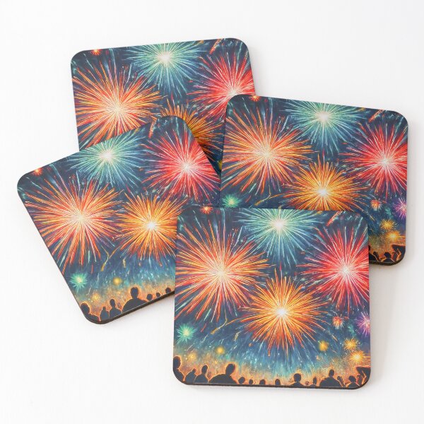 Item preview, Fireworks with Silhouetted Crowd designed and sold by iamhewho.