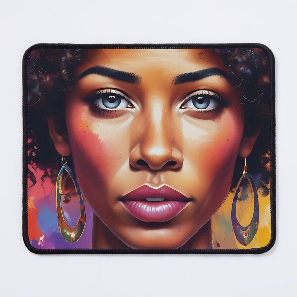 Item preview, Radiant Afrocentric Muse – Vibrant Color Splash Art – Contemporary Afro-Inspired Art designed and sold by msrmiami1.