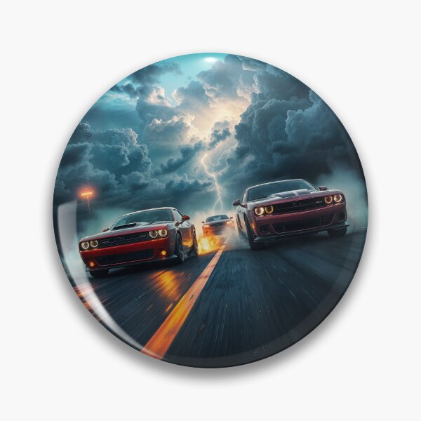 Item preview, Epic Lighting Storm Over a Muscle Car Race designed and sold by Ink Art Design.