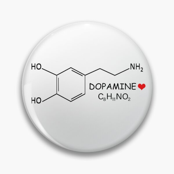 Item preview, Dopamine molecule structure chemist structural formula designed and sold by Alexaltay.