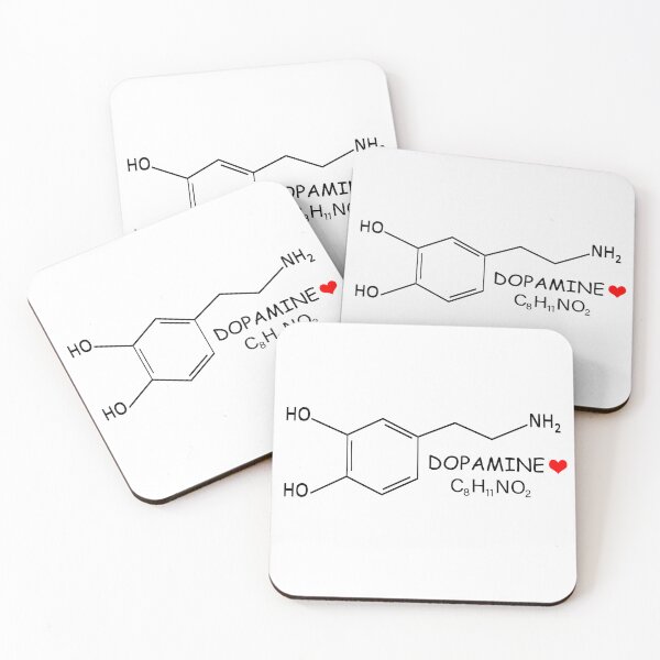 Item preview, Dopamine molecule structure chemist structural formula designed and sold by Alexaltay.