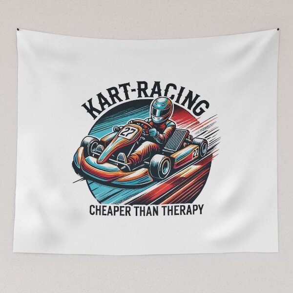 Item preview, Kart Racing Cheaper Than Therapy Funny Saying designed and sold by LuminOrb.
