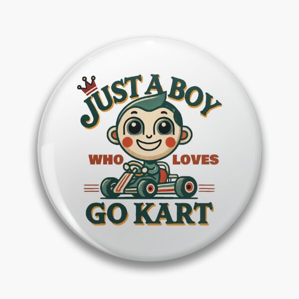 Item preview, Boy Who Loves Go Kart Retro Cartoon designed and sold by LuminOrb.