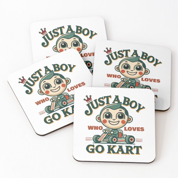 Item preview, Boy Who Loves Go Kart Retro Cartoon designed and sold by LuminOrb.