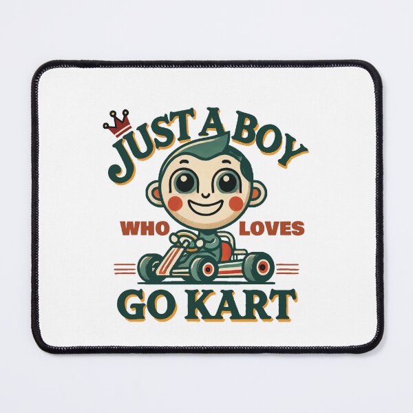 Item preview, Boy Who Loves Go Kart Retro Cartoon designed and sold by LuminOrb.