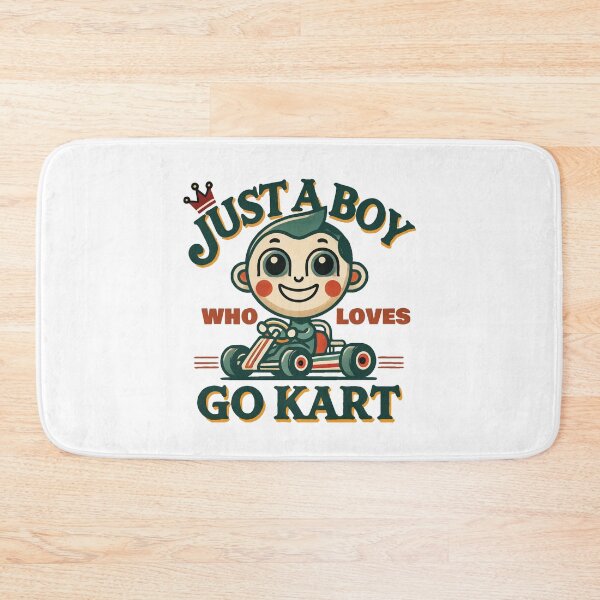 Item preview, Boy Who Loves Go Kart Retro Cartoon designed and sold by LuminOrb.