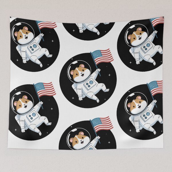 Item preview,  Hamster Astronaut, Space , Planet, Stars, Space Travel designed and sold by KolorellaS.