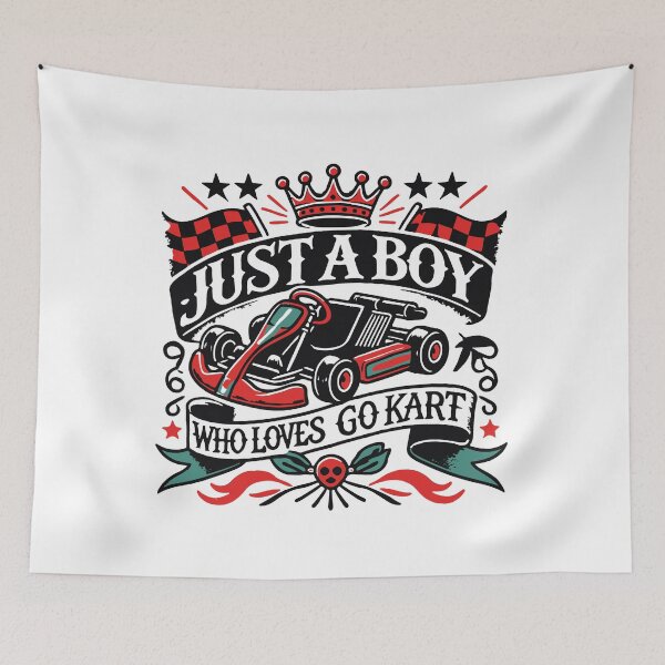 Item preview, A Boy Who Loves Go-kart Retro Style designed and sold by LuminOrb.