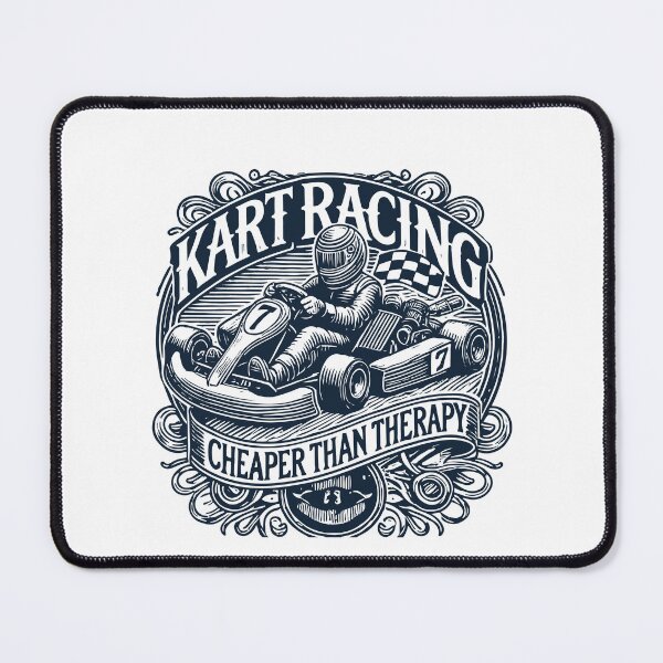 Item preview, Karting Cheaper Than Therapy Vintage Style designed and sold by LuminOrb.