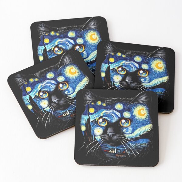 Item preview, STARRY NIGHT CAT designed and sold by AvalonTshirts.
