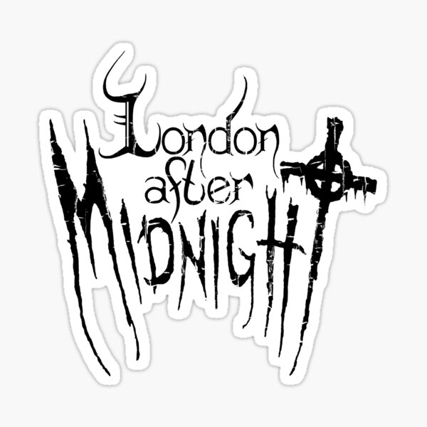 London After Midnight classic logo in black Sticker