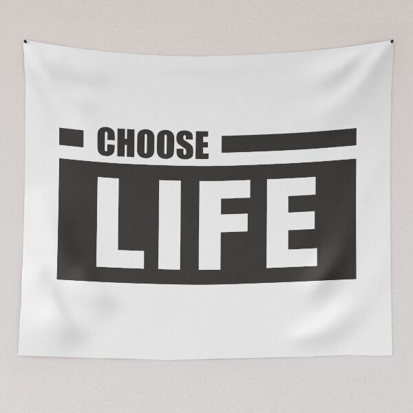 Item preview, CHOOSE LIFE Inspirational Quote Fans 1980s designed and sold by ArystDesign.
