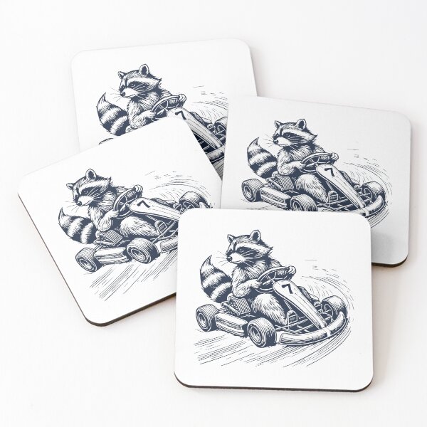 Item preview, Retro Raccoon Go-Kart Racing Adventure designed and sold by LuminOrb.