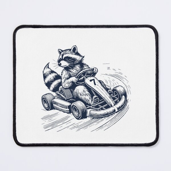 Item preview, Retro Raccoon Go-Kart Racing Adventure designed and sold by LuminOrb.