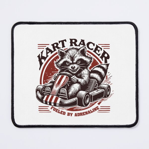 Item preview, Kart Driver Raccoon Adrenaline Powered Go-kart designed and sold by LuminOrb.