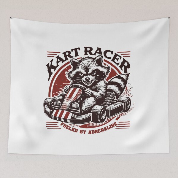 Item preview, Kart Driver Raccoon Adrenaline Powered Go-kart designed and sold by LuminOrb.