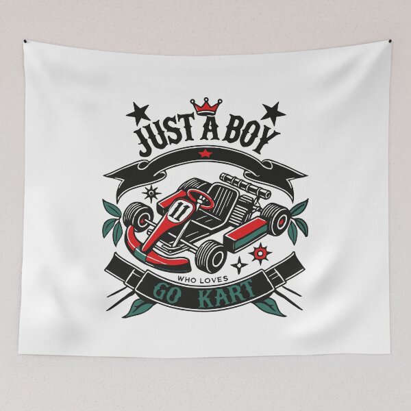 Item preview, Go-kart Loving Boy Retro Style designed and sold by LuminOrb.