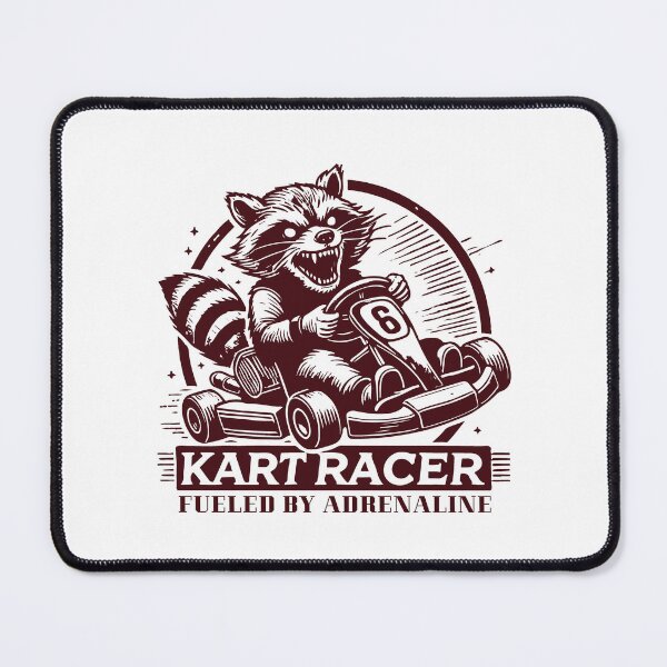 Item preview, Kart Racer Adrenaline Driven Raccoon designed and sold by LuminOrb.