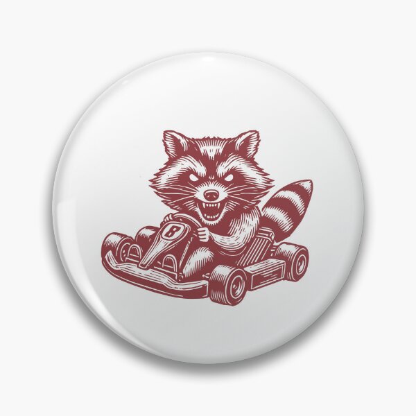 Item preview, Racing Driver Raccoon On Go-kart Retro Style designed and sold by LuminOrb.