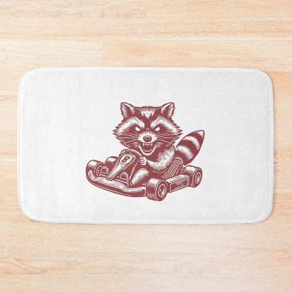Item preview, Racing Driver Raccoon On Go-kart Retro Style designed and sold by LuminOrb.
