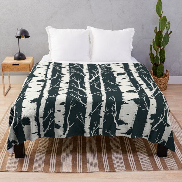 Item preview, Black and white, Birch forest, Winter Birch Grove: Forest Watercolor Pattern designed and sold by Collagedream.