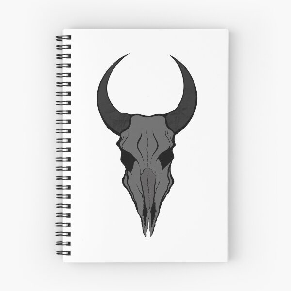 Item preview, Bull grayscale skull designed and sold by Casiv.