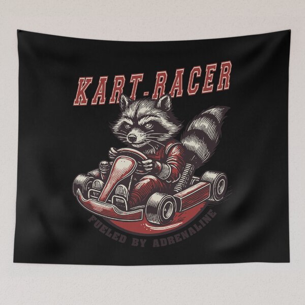 Item preview, Kart Racer Raccoon In Go-kart Adventure designed and sold by LuminOrb.