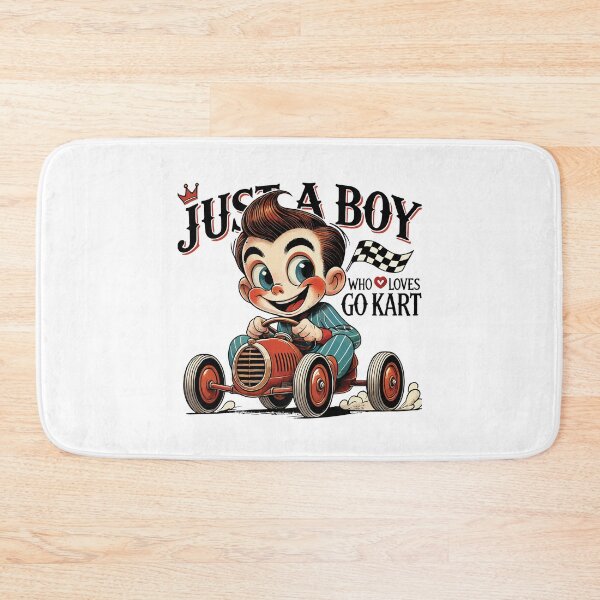 Item preview, A Boy Who Loves Go-karts Vintage Cartoon designed and sold by LuminOrb.
