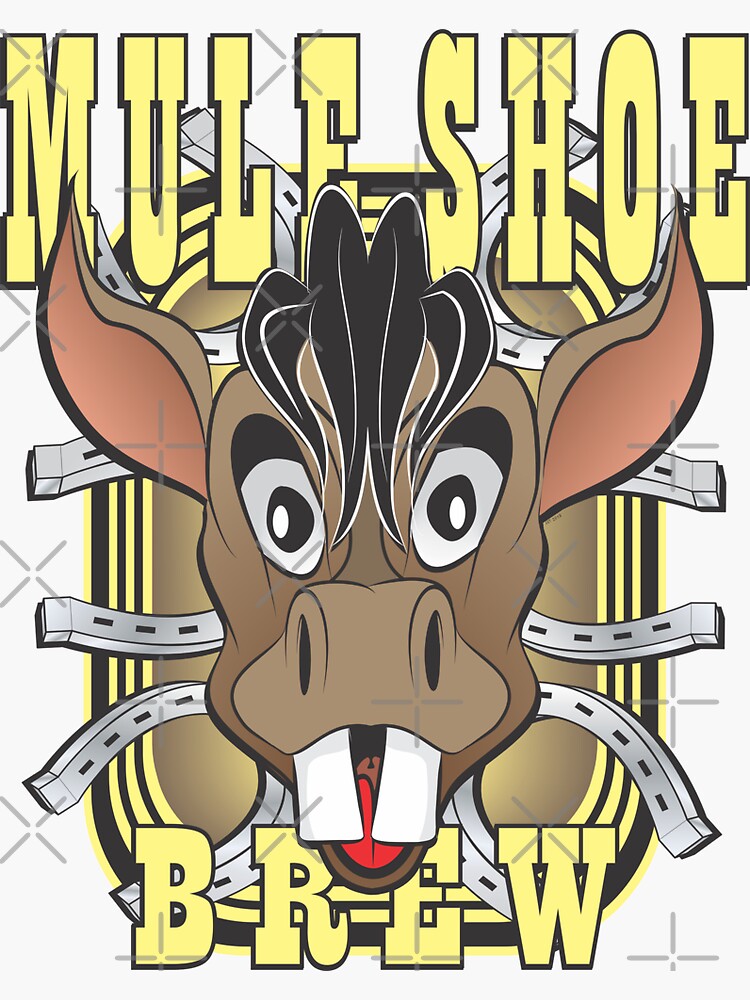 "MULE SHOE BREW" Sticker by MontanaJack Redbubble
