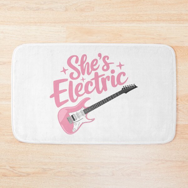 Item preview, She's Electric! Cute Pink Electric Guitar designed and sold by PMCreative.