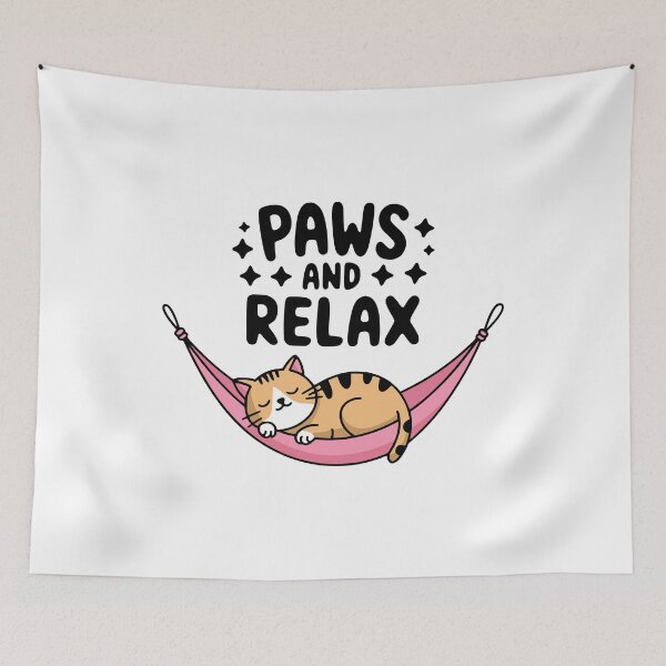 Item preview, Paws And Relax! Cute Cat In Hammock designed and sold by PMCreative.