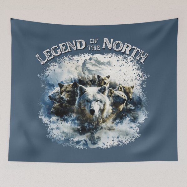 Item preview, LEGEND OF THE NORTH WOLVES BEARS BIRDS MOUNTAINS designed and sold by NikoDeeko.