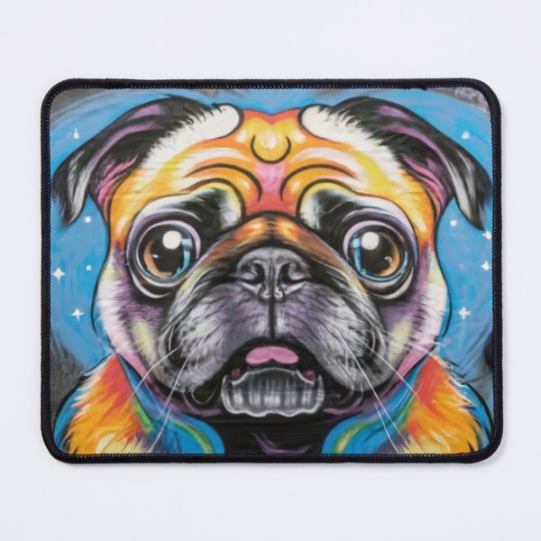 Item preview, colorful pug dog designed and sold by Izabela Włodarczyk.