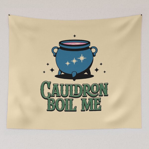 Item preview, Cauldron Boil Me Illustrated Bookish Type designed and sold by Magyarmelcsi Illustration.