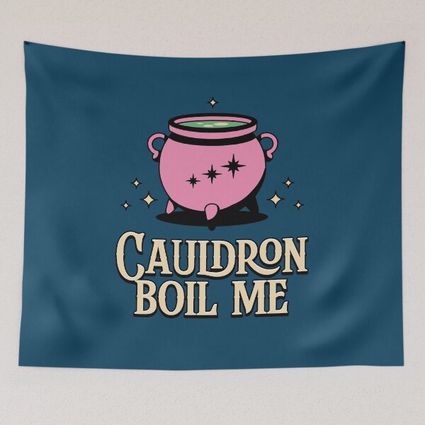 Item preview, Cauldron Boil Me Illustrated Bookish Type designed and sold by Magyarmelcsi Illustration.