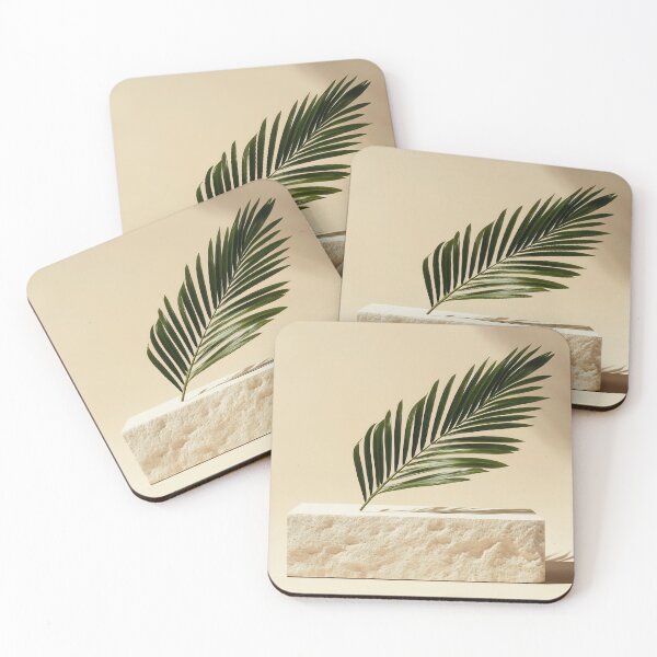Item preview, Elegant palm leaf on a stone base designed and sold by anytka.