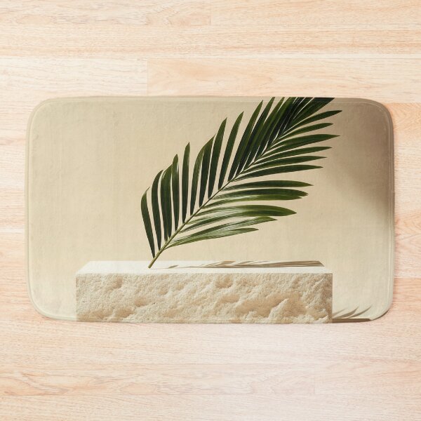 Item preview, Elegant palm leaf on a stone base designed and sold by anytka.