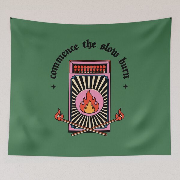 Item preview, Commence The Slow Burn Illustrated Bookish Type designed and sold by Magyarmelcsi Illustration.