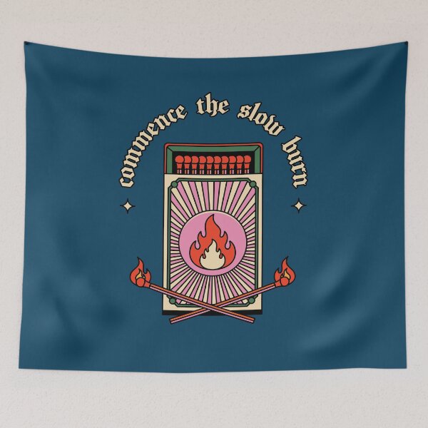 Item preview, Commence The Slow Burn Illustrated Bookish Type designed and sold by Magyarmelcsi Illustration.