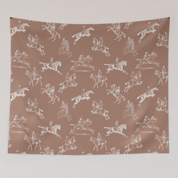 Item preview, Modern Chic Stylish Girly Brown Equestrian Toile designed and sold by tanjica.