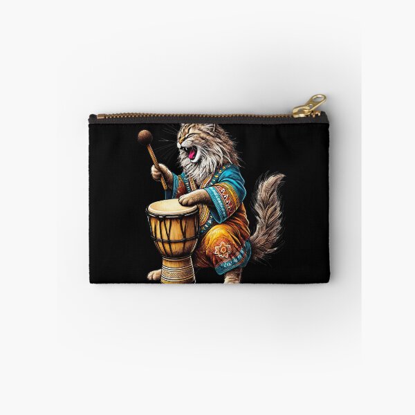 Item preview, Catnip Rhythms Sway, Cat Playing Djembe designed and sold by Tiszert.