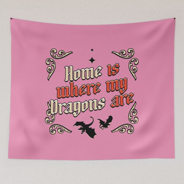 Item preview, Home is Where my Dragons are Illustrated Bookish Type designed and sold by Magyarmelcsi Illustration.