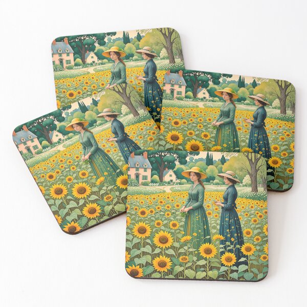 Item preview, Two women in the sunflower field designed and sold by Marcu Ioachim.