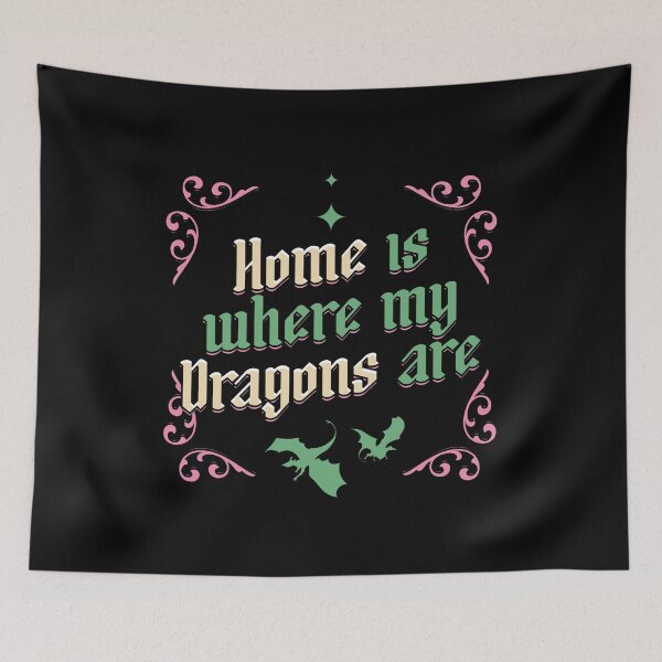 Item preview, Home is Where my Dragons are Illustrated Bookish Type designed and sold by Magyarmelcsi Illustration.