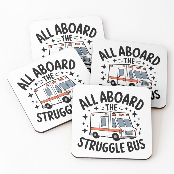 Item preview, All board The Struggle Bus! Funny Ambulance Paramedic Pun designed and sold by PMCreative.
