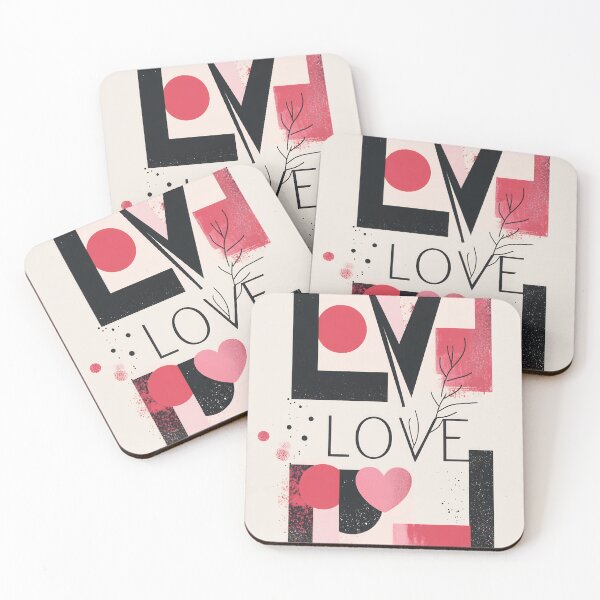 Item preview, Love-themed abstract artwork display designed and sold by anytka.